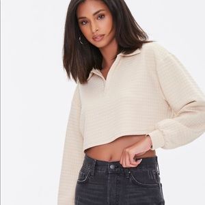Forever21 Cropped Polo Sweater